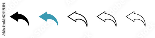 Reply icons in black and blue set