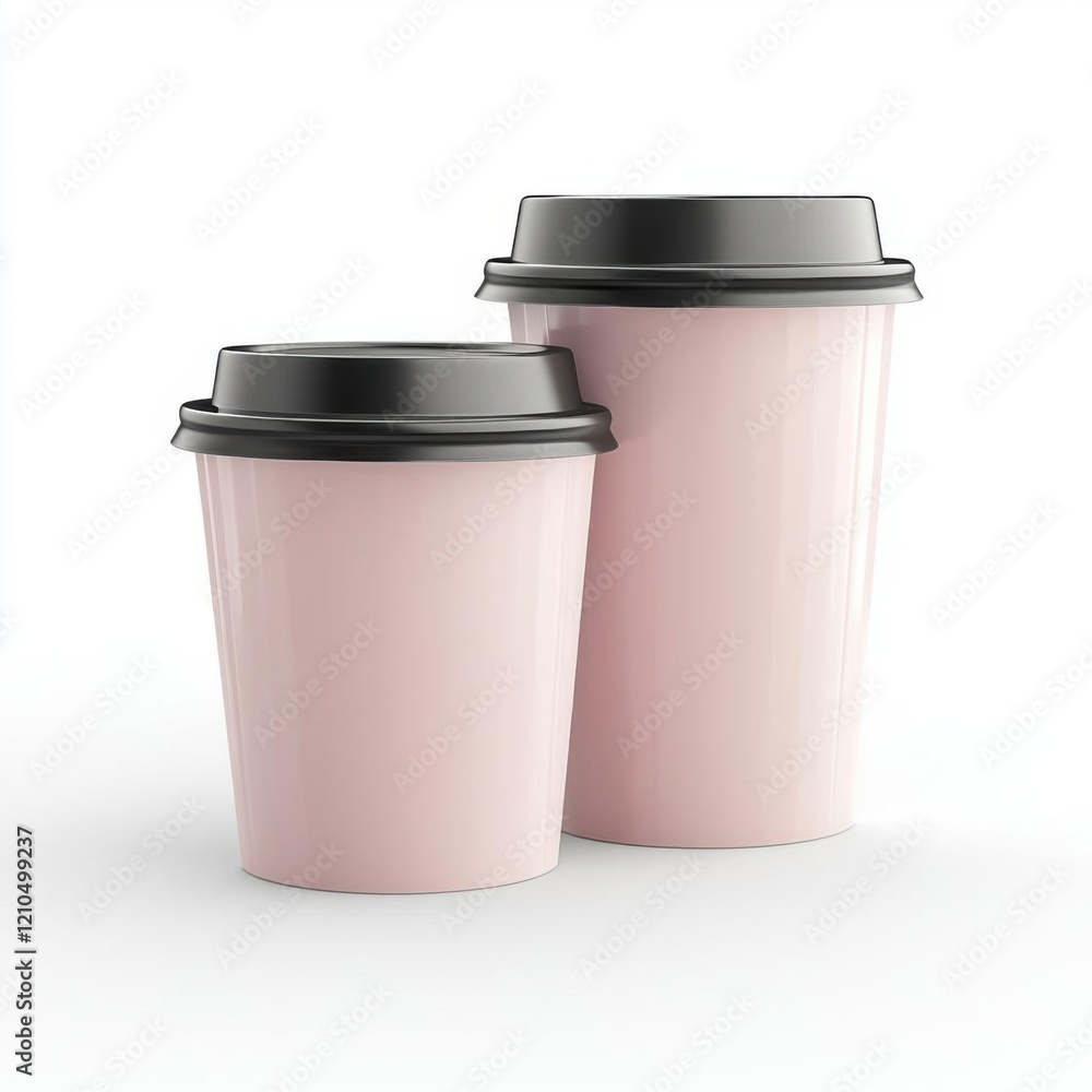 Clean White Background Plastic Cup Stack Mockup Clean White Background Plastic Cup Stack Mockup