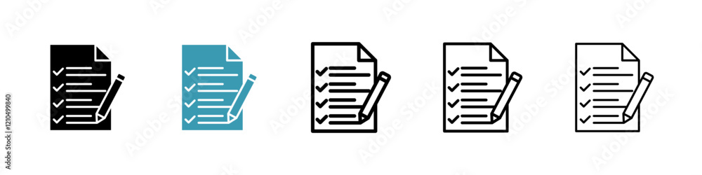 Feedback form icons in black and blue set Feedback form icons in black and blue set