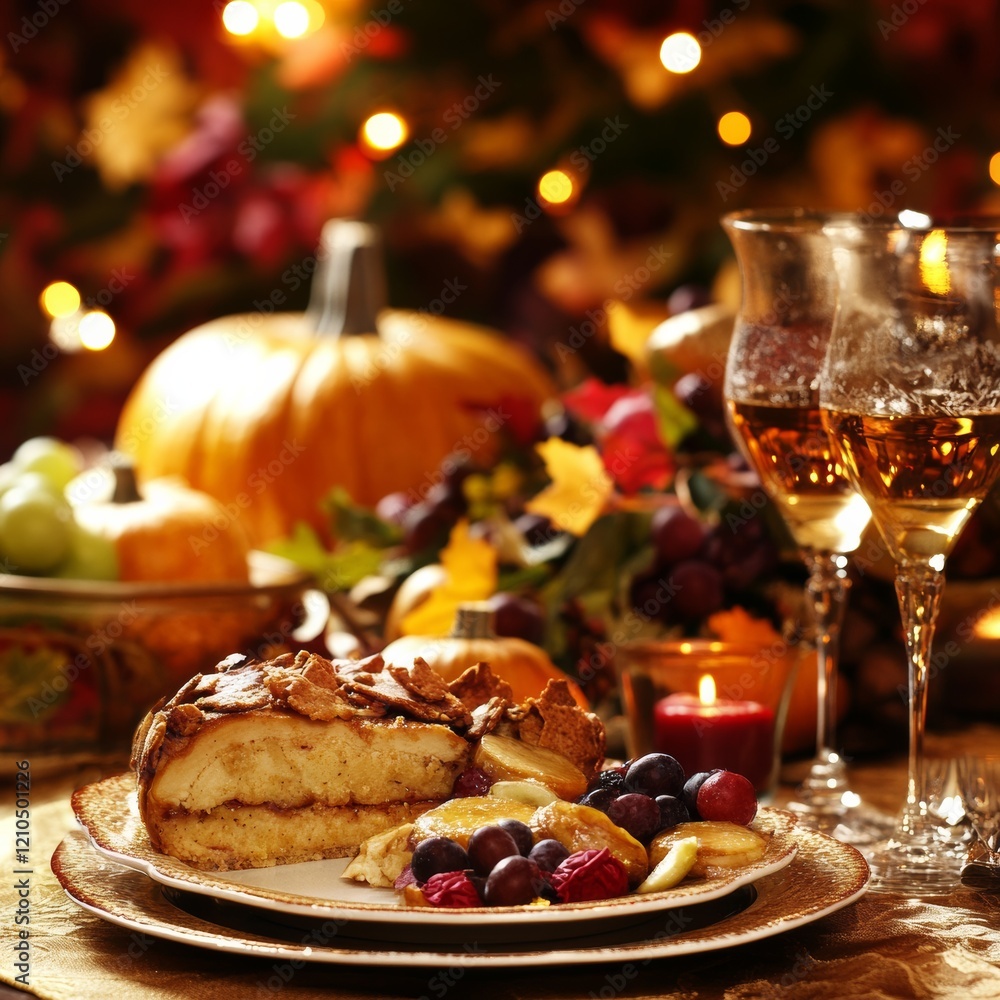 Fototapeta premium Corporate Real estate background celebrating thanksgiving, 