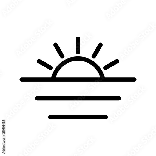 Four seasons and day parts related icon outline and linear vector.
