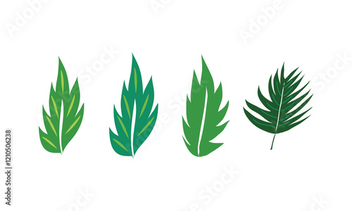 green grass isolated on white background