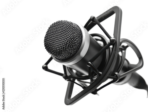 Isolated Black Studio Microphone photo