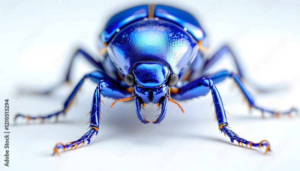 Vibrant Blue Jewel Beetle Macro Photography Vibrant Blue Jewel Beetle Macro Photography