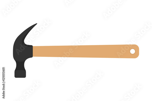 Hammer icon. Colored silhouette. Front side view. Vector simple flat graphic illustration. Isolated object on white background. Isolate.