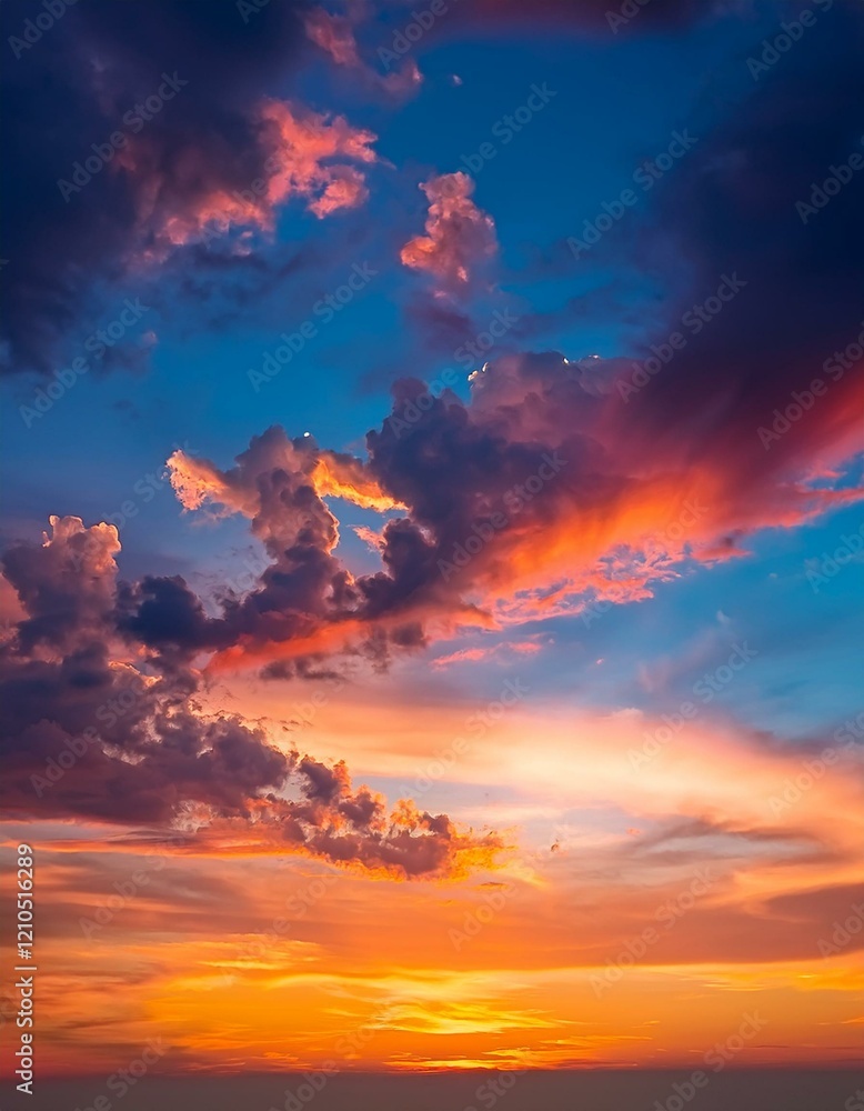 Fototapeta premium Vivid sunset sky