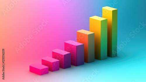 A D bar chart with a gradient color scheme and shadow effects, creating a visually striking representation of data for presentations or reports. Free Download A D bar chart with a gradient color scheme and shadow effects, creating a visually striking representation of data for presentations or reports. - GFXLoad