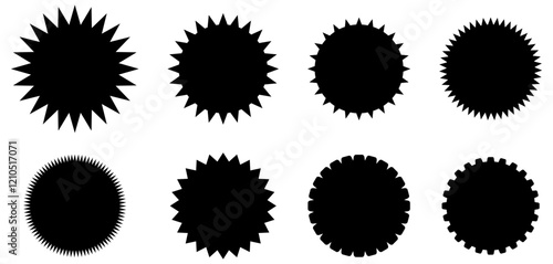 starburst badge sticker icon , sale or price tag sticker, retro stars icon.