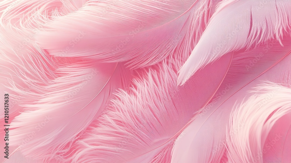 Obraz premium Beautiful light pink feather pattern texture background