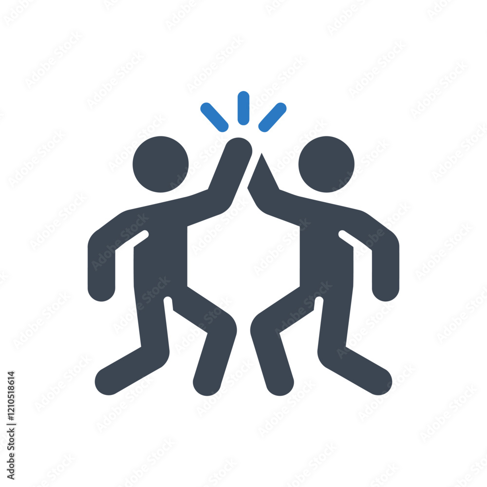 High Five Teamwork Icon High Five Teamwork Icon
