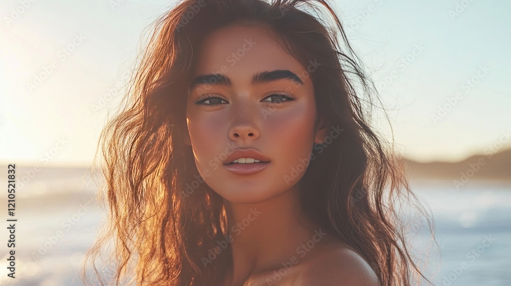 A close-up of a woman with long, flowing hair styled in loose, beachy waves, capturing the effortless and natural look against a soft background. A close-up of a woman with long, flowing hair styled in loose, beachy waves, capturing the effortless and natural look against a soft background.