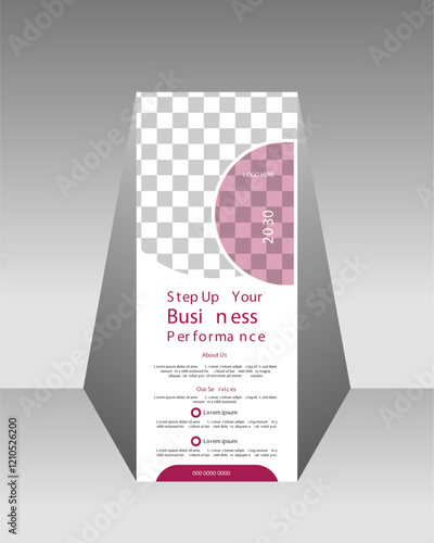 Modern roll up banner template, Standee template, X-banner template.