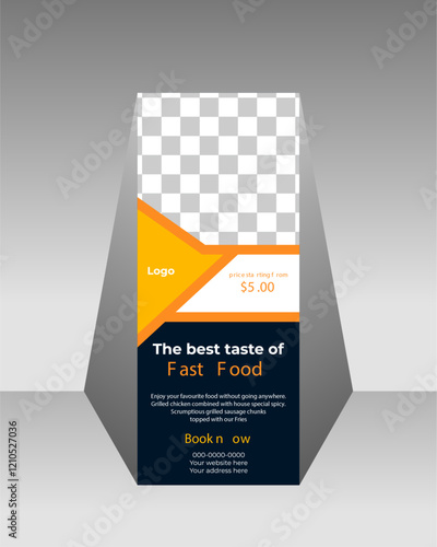 Modern roll up banner template, Standee template, X-banner template.