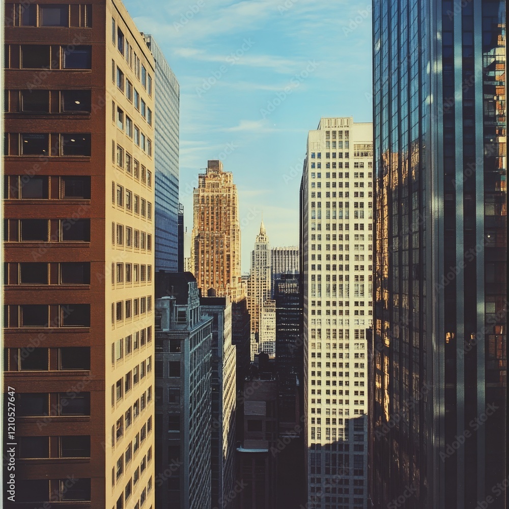 Fototapeta premium buildings perspective, skyline, actual photograph 