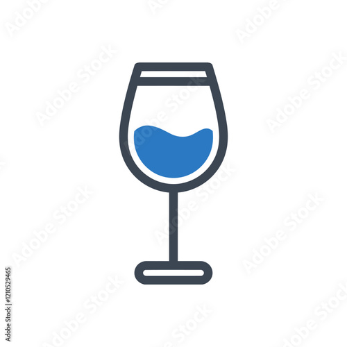 Elegant Wine Glass Icon