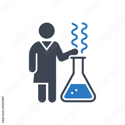 Chemist with Flask Icon