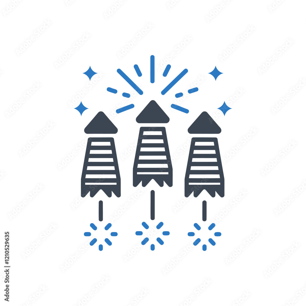 Fototapeta premium Fireworks Icon