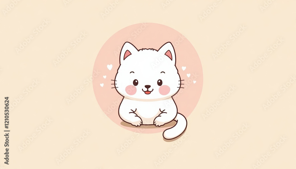 A delightful illustration of a cute white kitty with a beautiful background, providing ample space for text, superb for creative marketing materials or stationery. A delightful illustration of a cute white kitty with a beautiful background, providing ample space for text, superb for creative marketing materials or stationery.