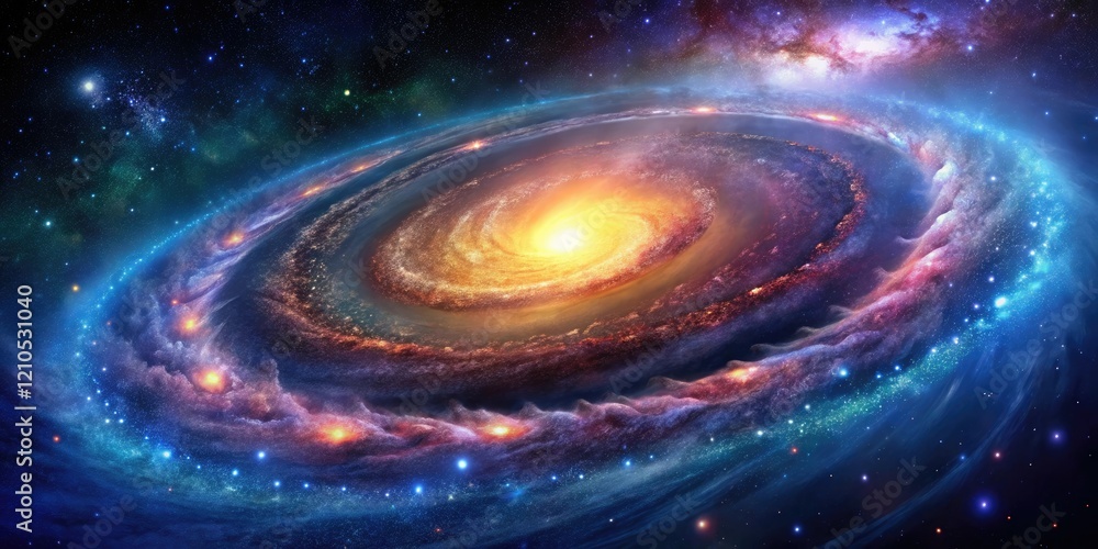 A stunning spiral galaxy with vibrant colors and delicate details in the foreground, cosmos, spiral arms A stunning spiral galaxy with vibrant colors and delicate details in the foreground, cosmos, spiral arms