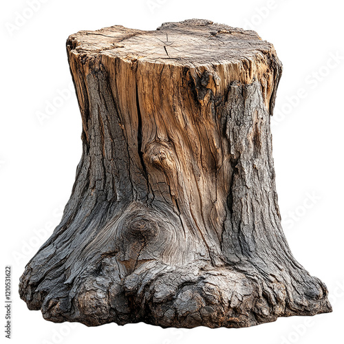 Ancient Tree Stump: A Timeless Wood Sculpture photo