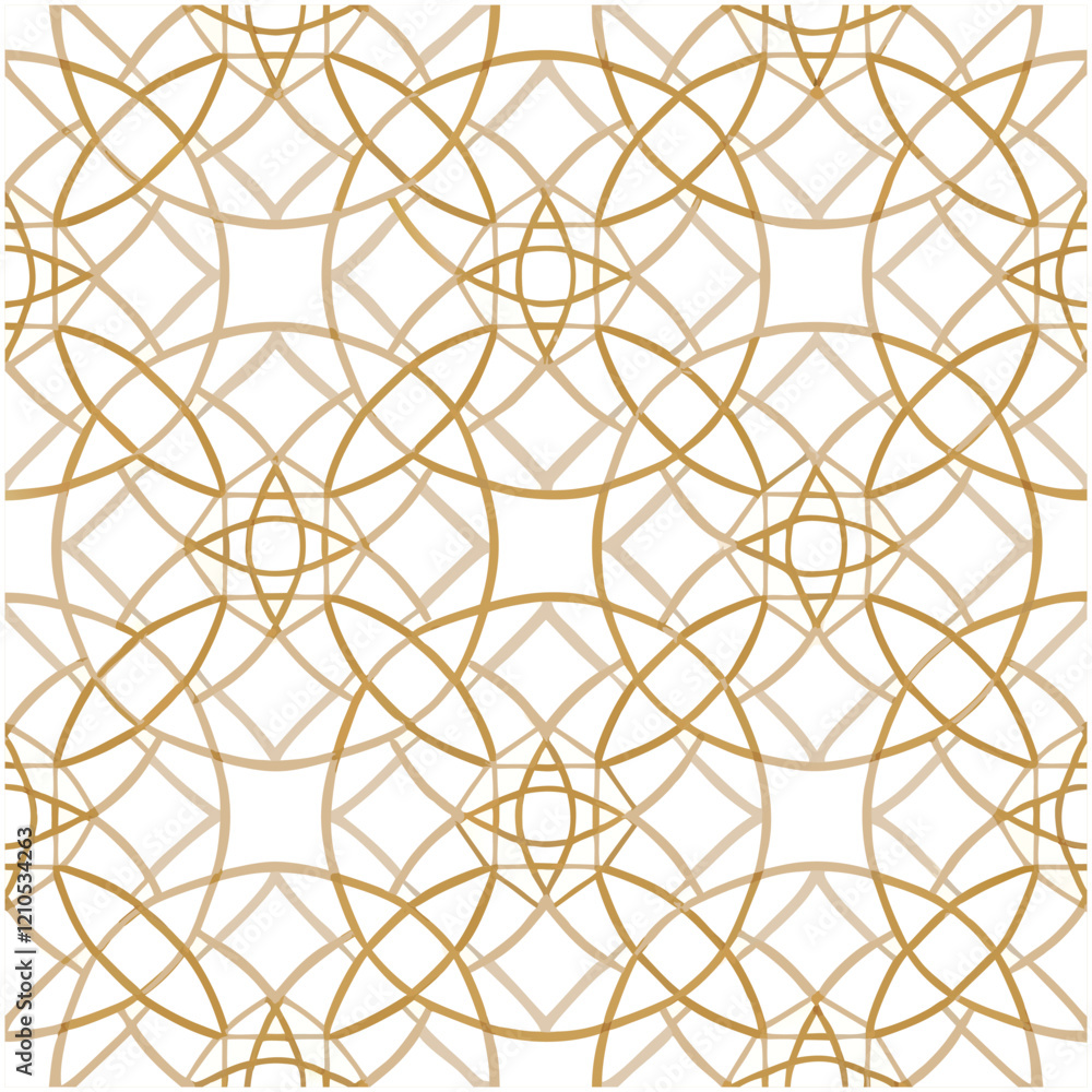 Fototapeta premium A seamless pattern with a golden and gold swirls 