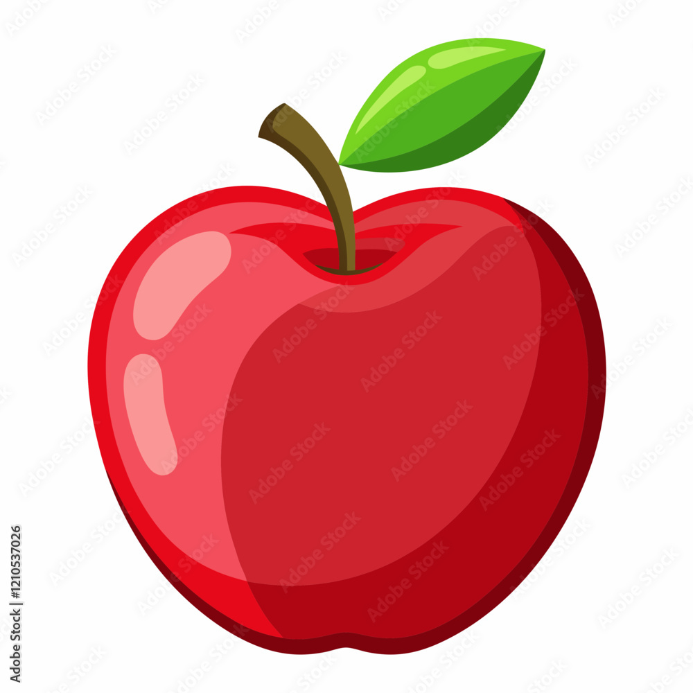 Fototapeta premium red apple isolated on white
