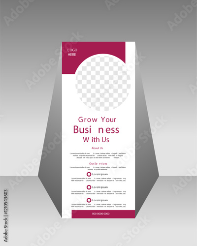 Modern roll up banner template, Standee template, X-banner template.