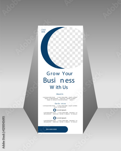 Modern roll up banner template, Standee template, X-banner template.