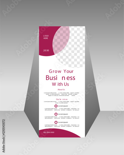 Modern roll up banner template, Standee template, X-banner template.