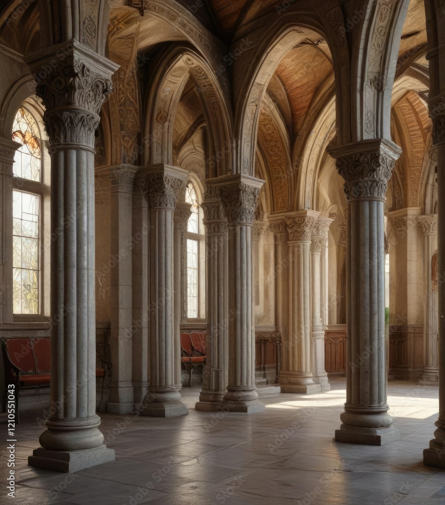 Decorative archways and columns in the Church of Saints Cyril and Methodius , church, cyril, columns Decorative archways and columns in the Church of Saints Cyril and Methodius , church, cyril, columns