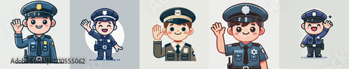 cartoon vector of a policeman