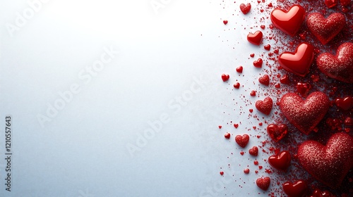 red hearts background