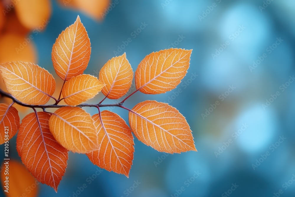 Close-up of vibrant orange autumn leaves with textured background Close-up of vibrant orange autumn leaves with textured background