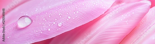 Wallpaper Mural A close-up image of pink flower petals adorned with droplets of water, showcasing delicate textures and soft hues. Torontodigital.ca