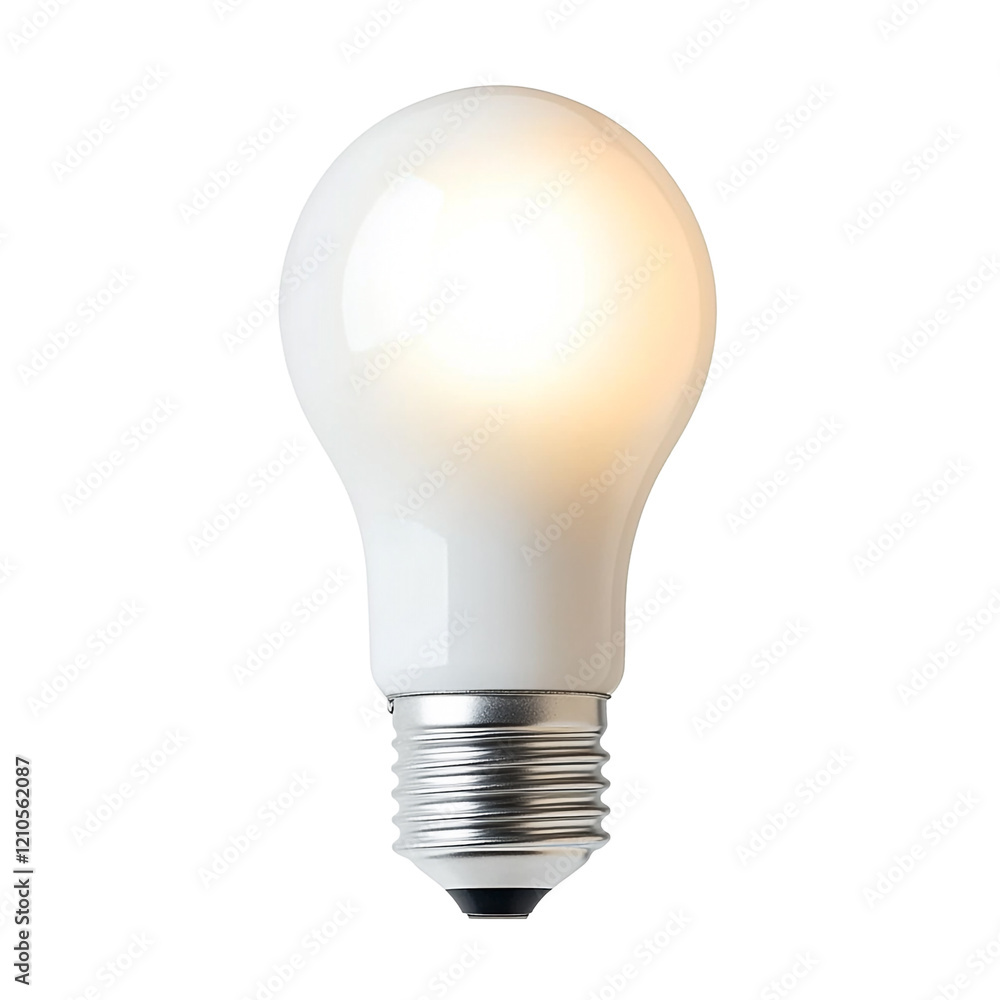 A White Light Bulb On a Black Background A White Light Bulb On a Black Background