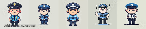 cartoon vector of a policeman