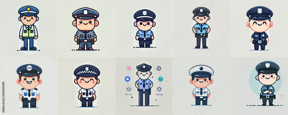 Fototapeta premium cartoon vector of a policeman