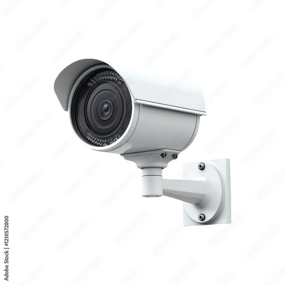 Security camera on a transparent background, ideal for technology and safety themes Security camera on a transparent background, ideal for technology and safety themes