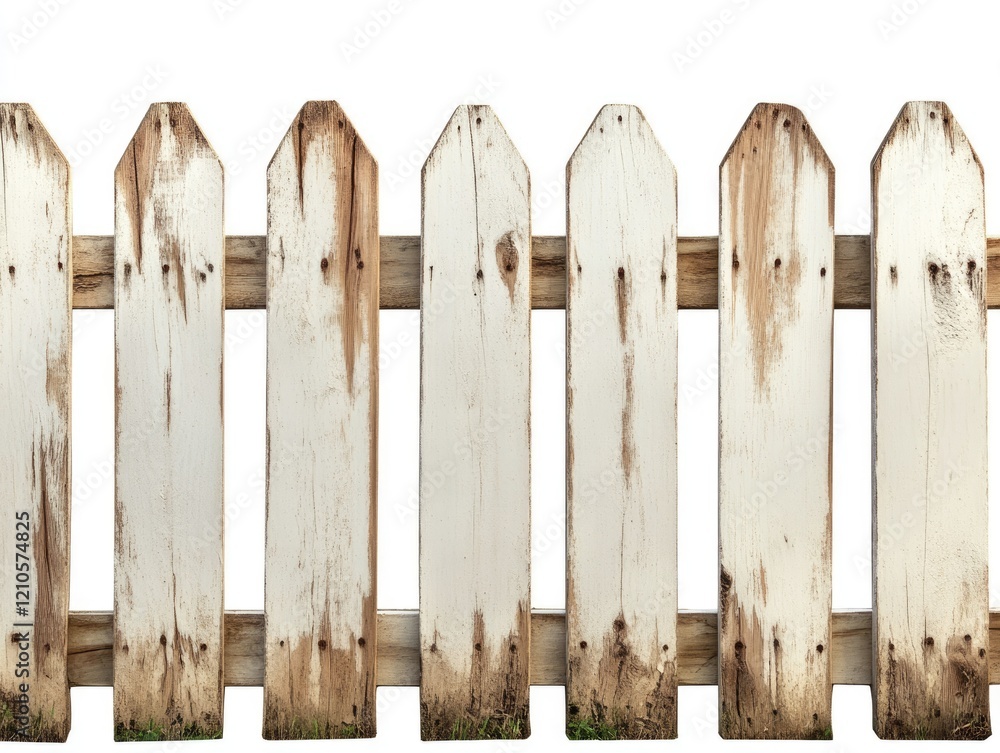 Isolated White Picket Fence on a Blank Canvas, Perfect for Yard Signs and Advertisements Isolated White Picket Fence on a Blank Canvas, Perfect for Yard Signs and Advertisements