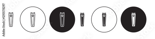 Clippers icons set in black filled and stroke line style