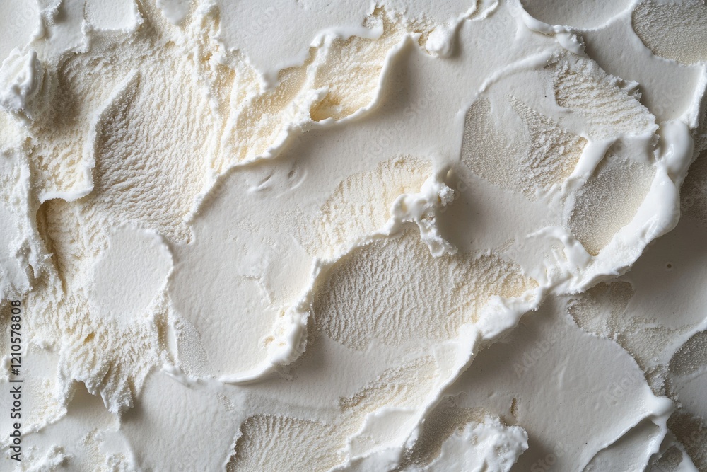 Creamy Vanilla Delight: Top-View Texture of a Cold, Nourishing Ice Cream Treat Creamy Vanilla Delight: Top-View Texture of a Cold, Nourishing Ice Cream Treat