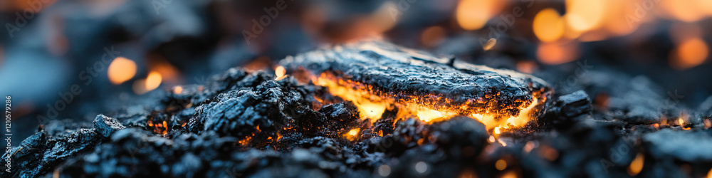 Glowing Ember in Charred Embers Glowing Ember in Charred Embers