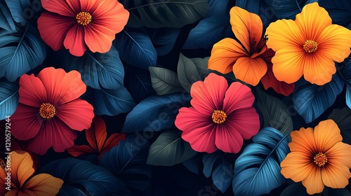 Wallpaper Mural Intricate Shibori Floral Pattern for Modern Wallpapers and Minimalist Backgrounds in Hand-Drawn Style Torontodigital.ca