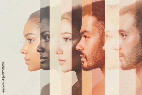 Diversity in human faces highlighting beauty and uniqueness across different ethnicities and cultures