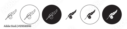 Hypoallergenic tested icons set in black filled and stroke line style
