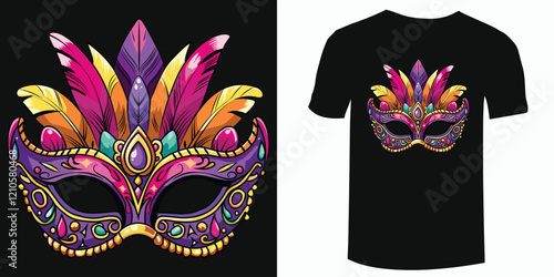 Colorful Mask t-shirt design