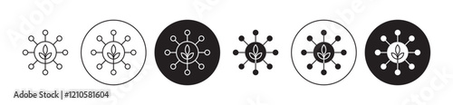 plant based protein icons set in black filled and stroke line style