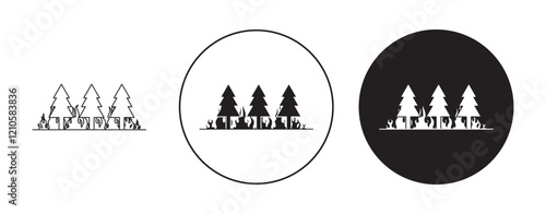 Wildfire disaster icons set in black filled and stroke line style