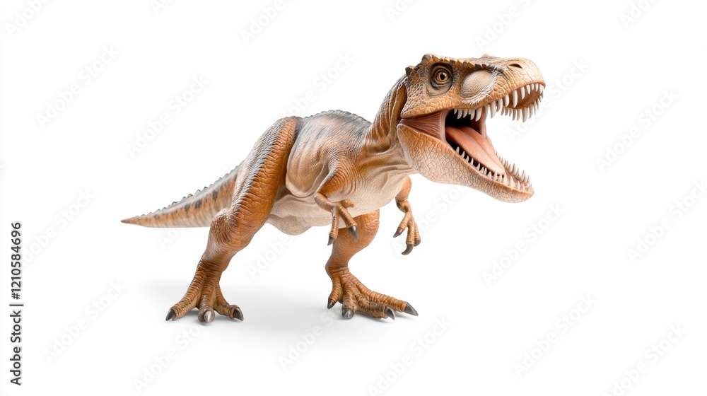 Agile Predator Velociraptor on White Background. Generative AI Agile Predator Velociraptor on White Background. Generative AI