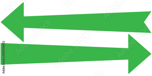 Green long Arrow icon . Vector of trendy long arrow left and right in flat style arrow or web design. vector design 10.